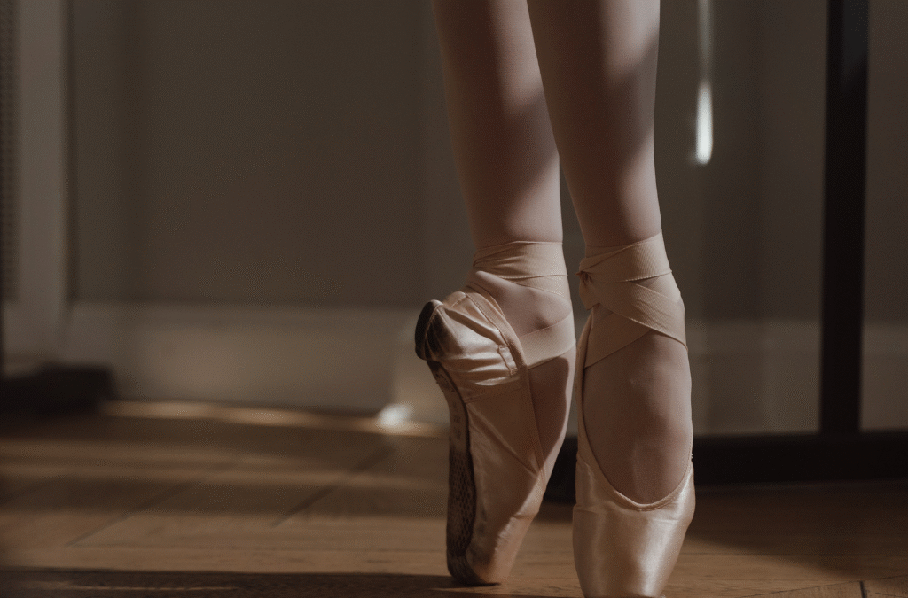 Climbing a ladder in ballet shoes